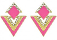 Pendientes Triangulo Circonitas - Rosa