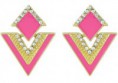 Pendientes Triangulo Circonitas - Rosa
