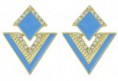 Pendientes Triangulo Circonitas - Azul